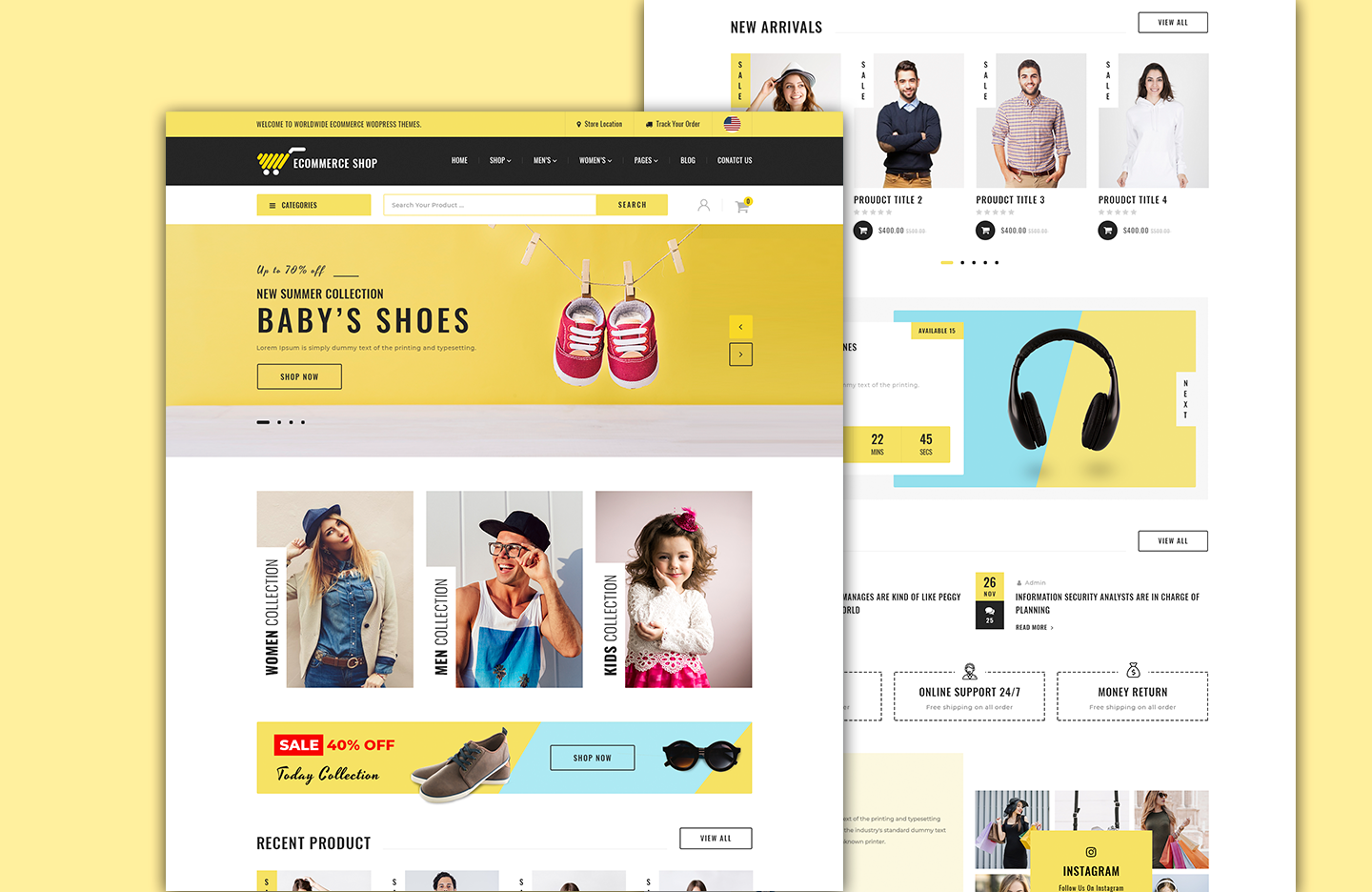 WordPress Ecommerce Template