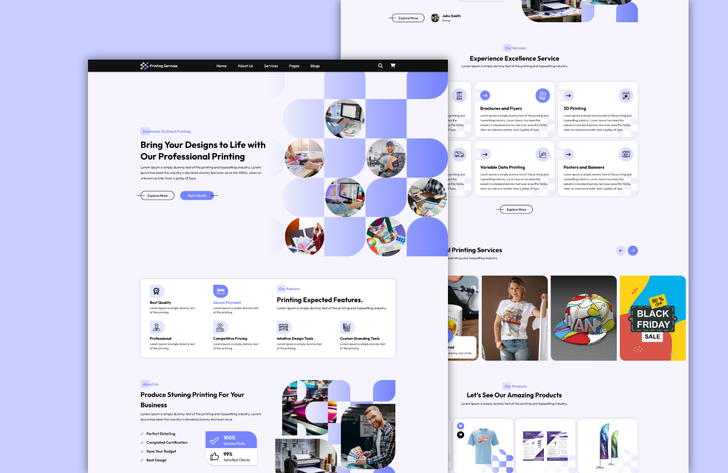 Printing services wordpress theme