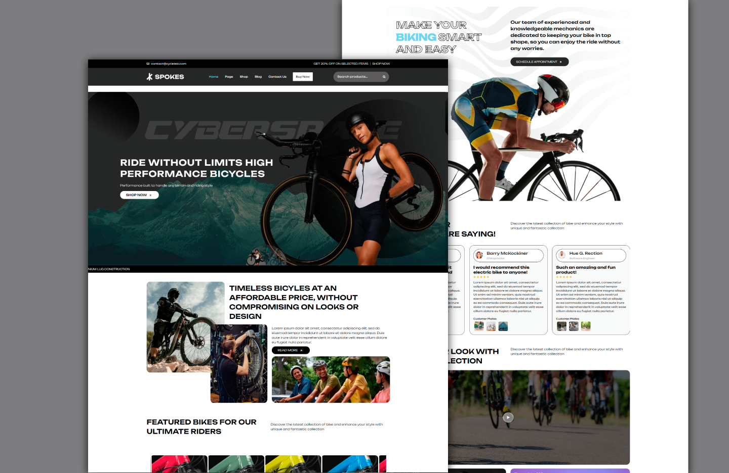 Bike Shop WordPress Theme