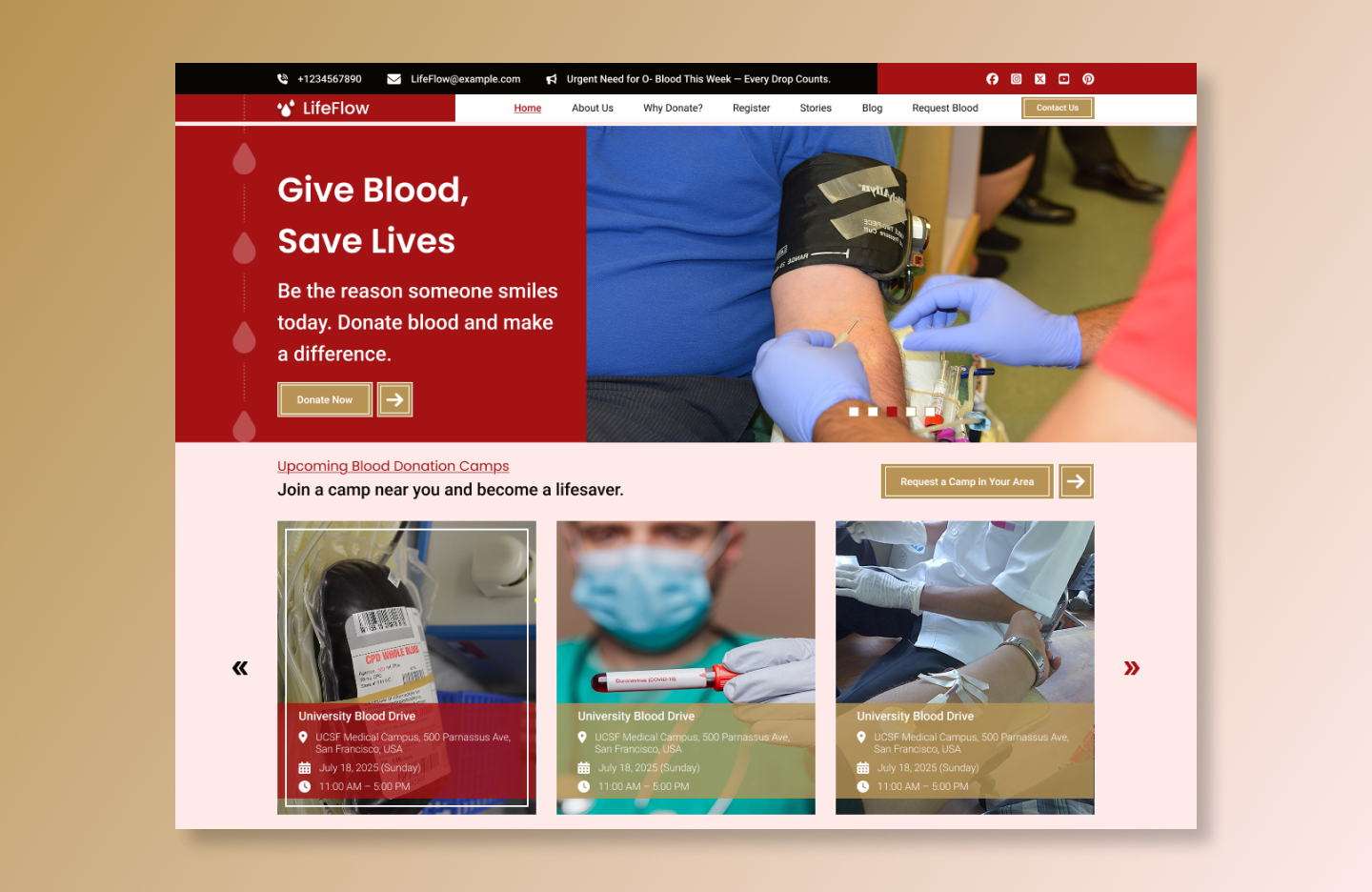 Free Blood Donor WordPress Theme