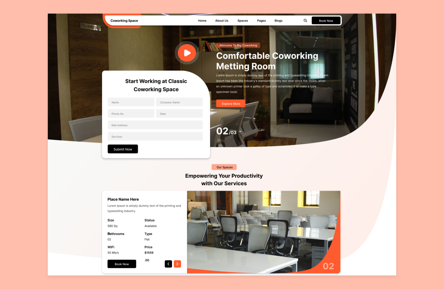 Free coworking wordpress theme