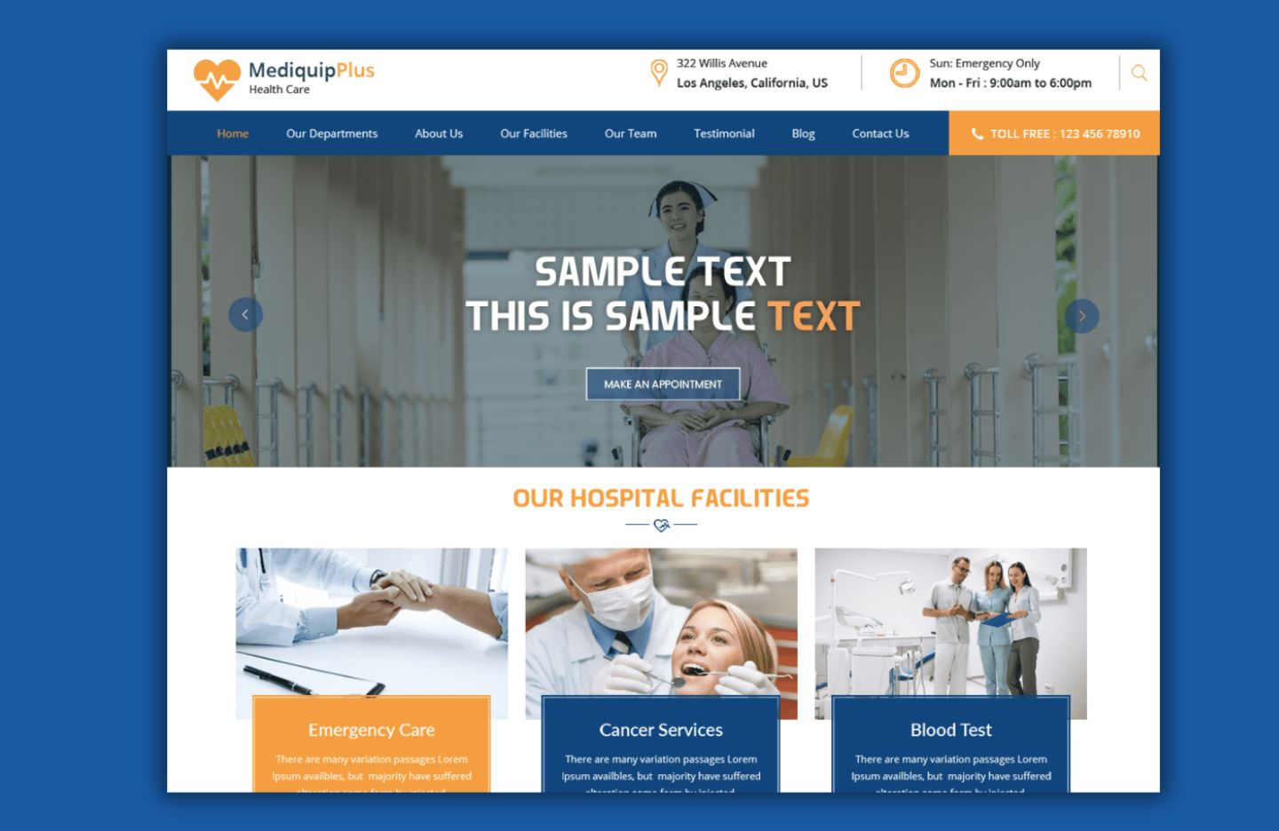 Free Mediquip Plus WordPress Template