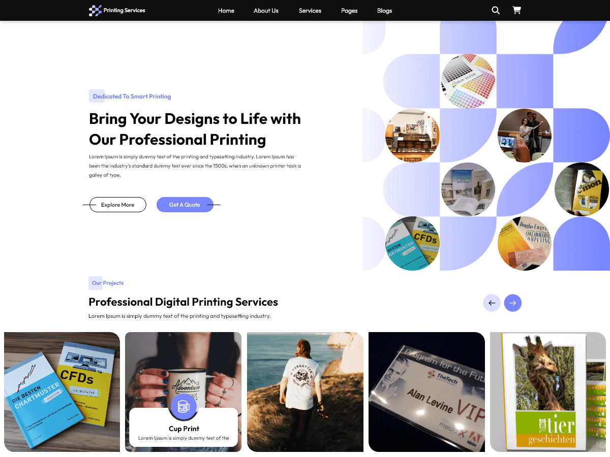 Free printshop wordpress theme