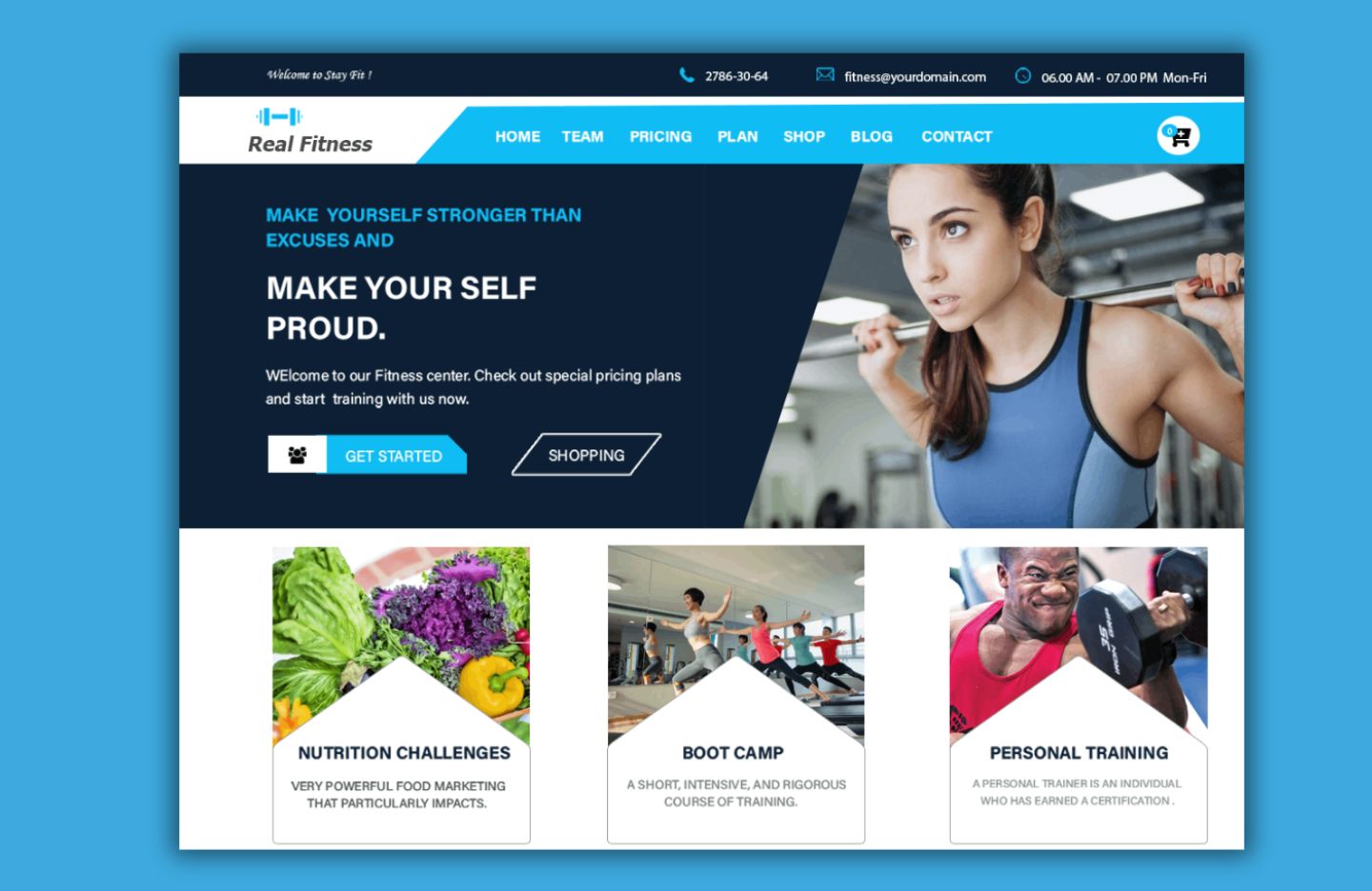 Free Fitness WordPress Theme