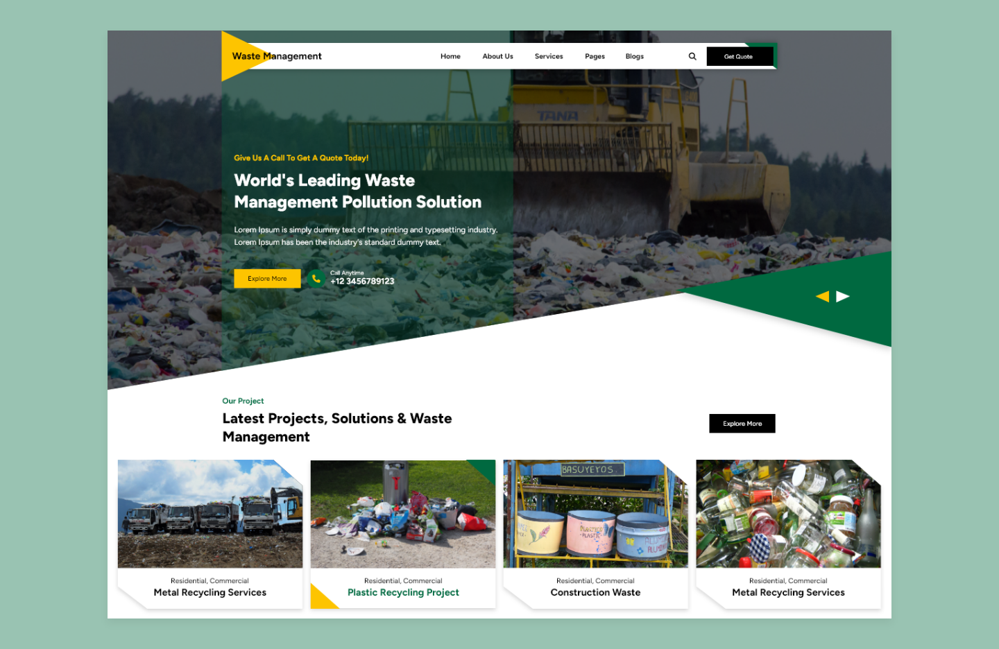 Free recycle wordpress theme