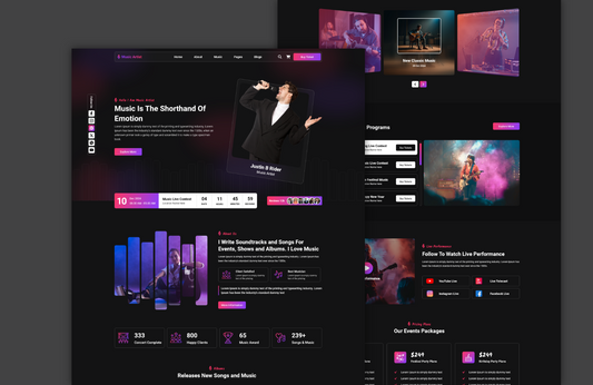 Music artist wordpress theme