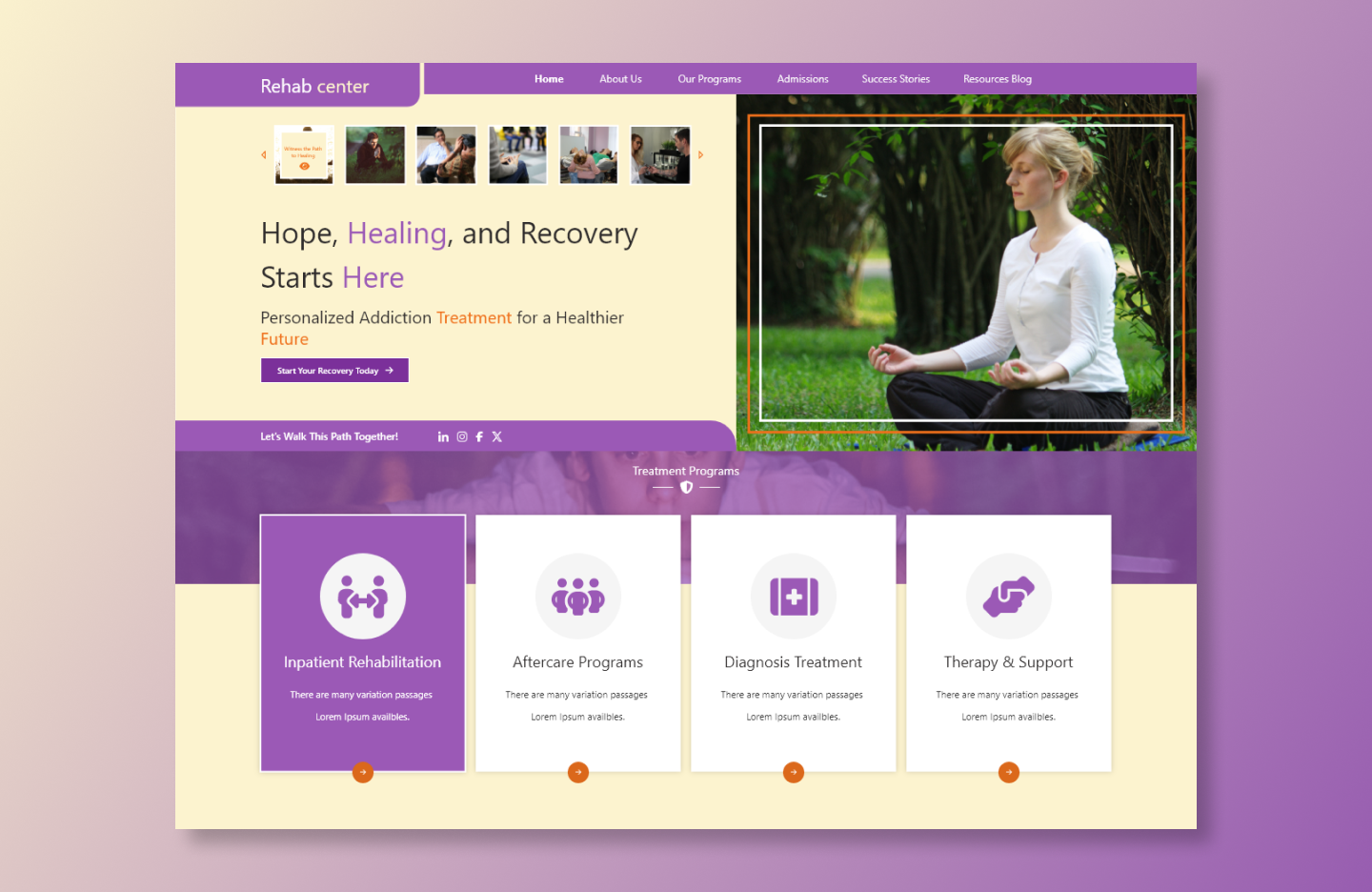 Rehab center wordpress theme