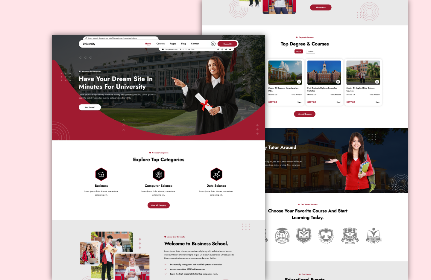 University wordpress theme