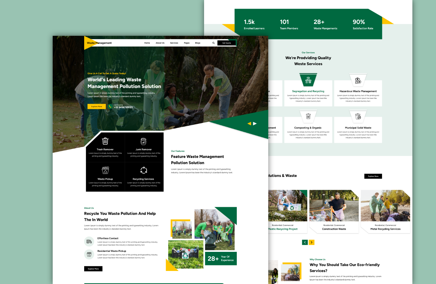 Waste Management WordPress Theme