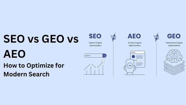 SEO vs GEO vs AEO: How to Optimize for Modern Search
