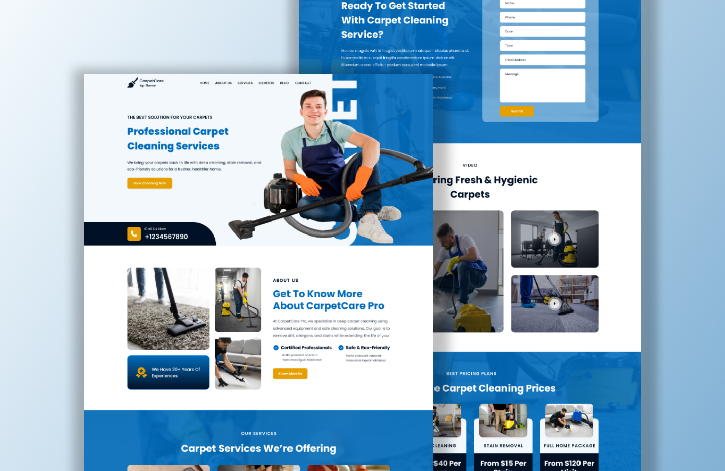 Carpet Cleaning WordPress Theme