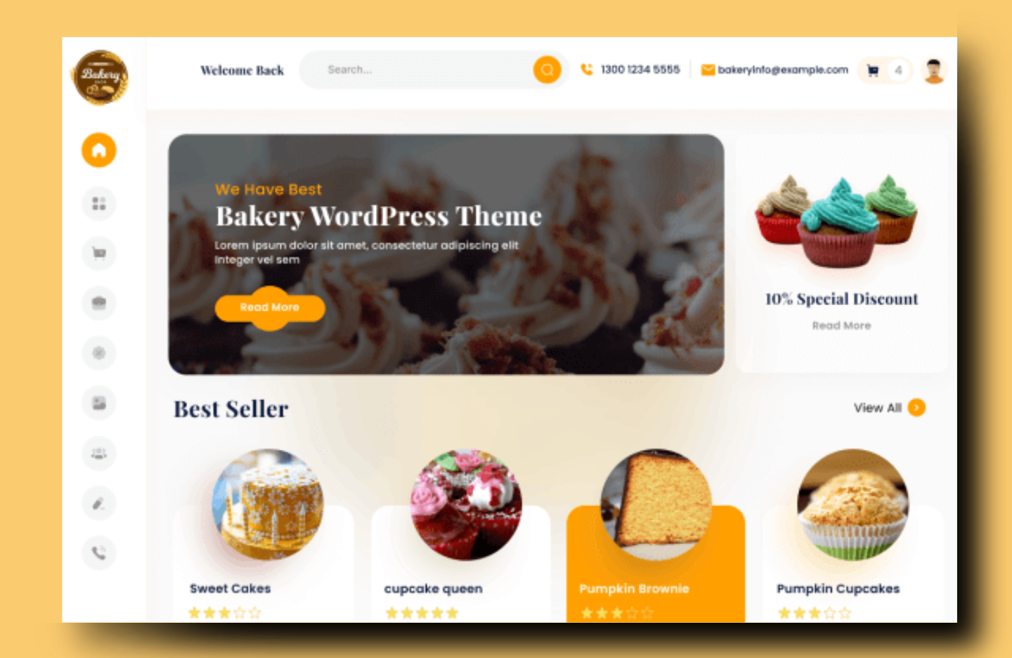 Free Cake Shop WordPress Theme