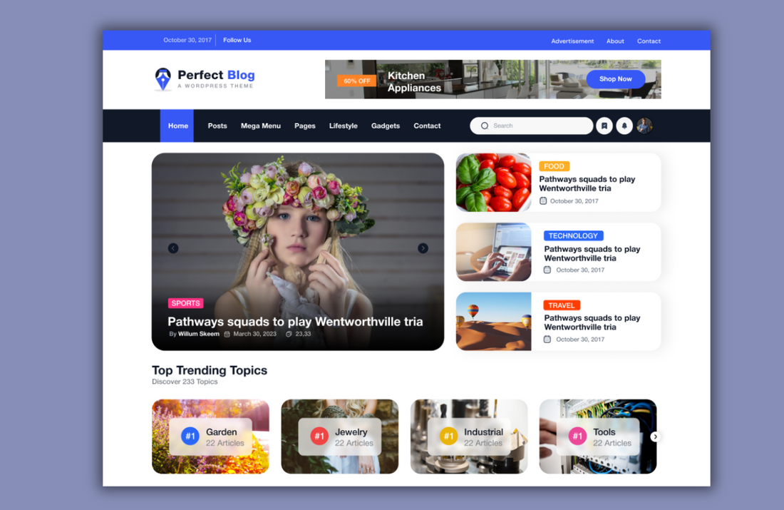 Free Blogger WordPress Theme | Elegant Blogging Website Template