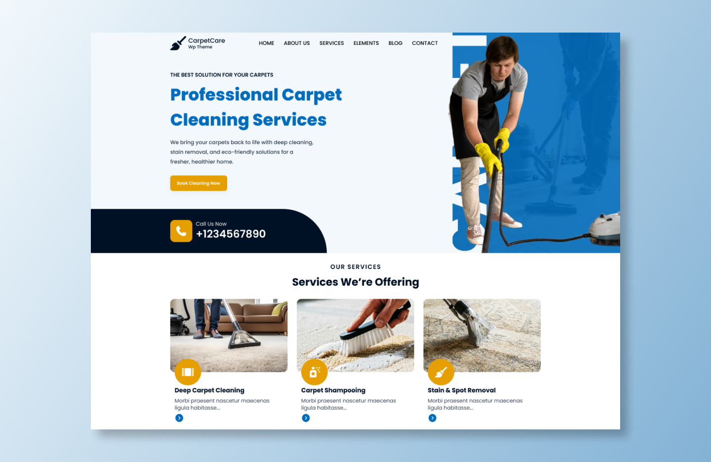 Free Carpet Cleaning WordPress Theme