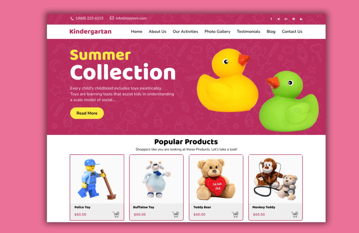 Free Kids WordPress Theme