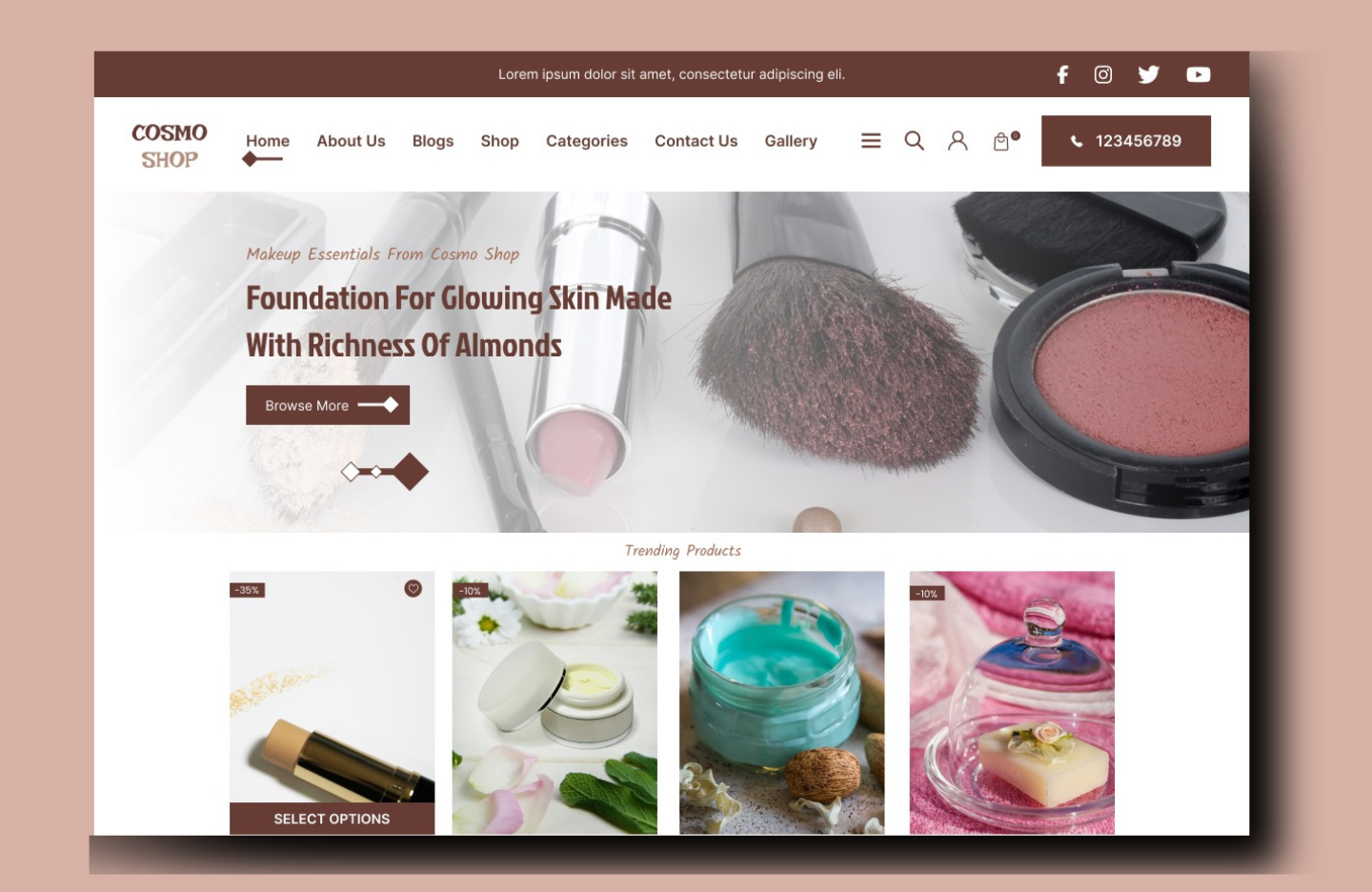 Free Cosmetic WordPress Theme