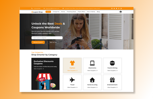 Free Coupon Shop WordPress Theme