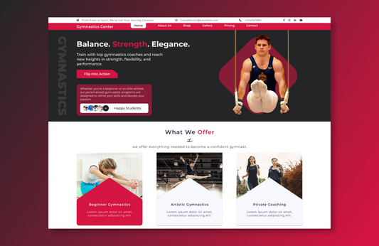 Free Gymnastics WordPress Theme