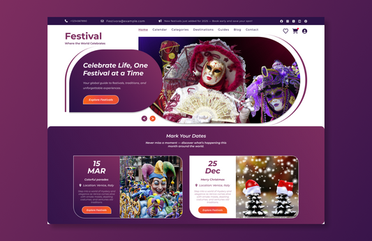 Free Holiday Event WordPress Theme