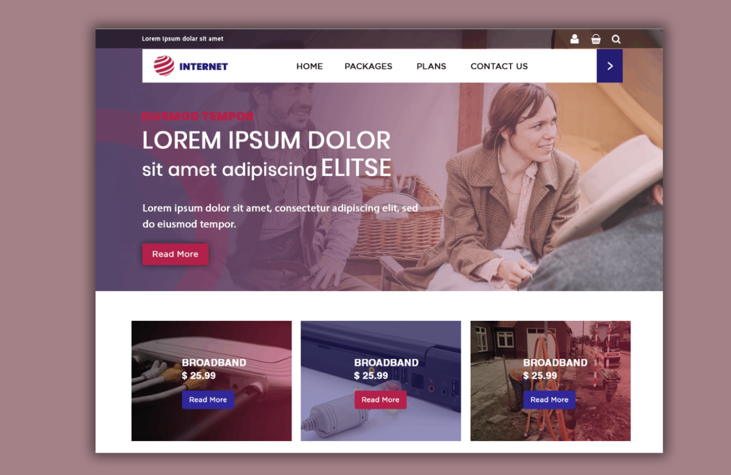 Free Internet Provider WordPress Theme