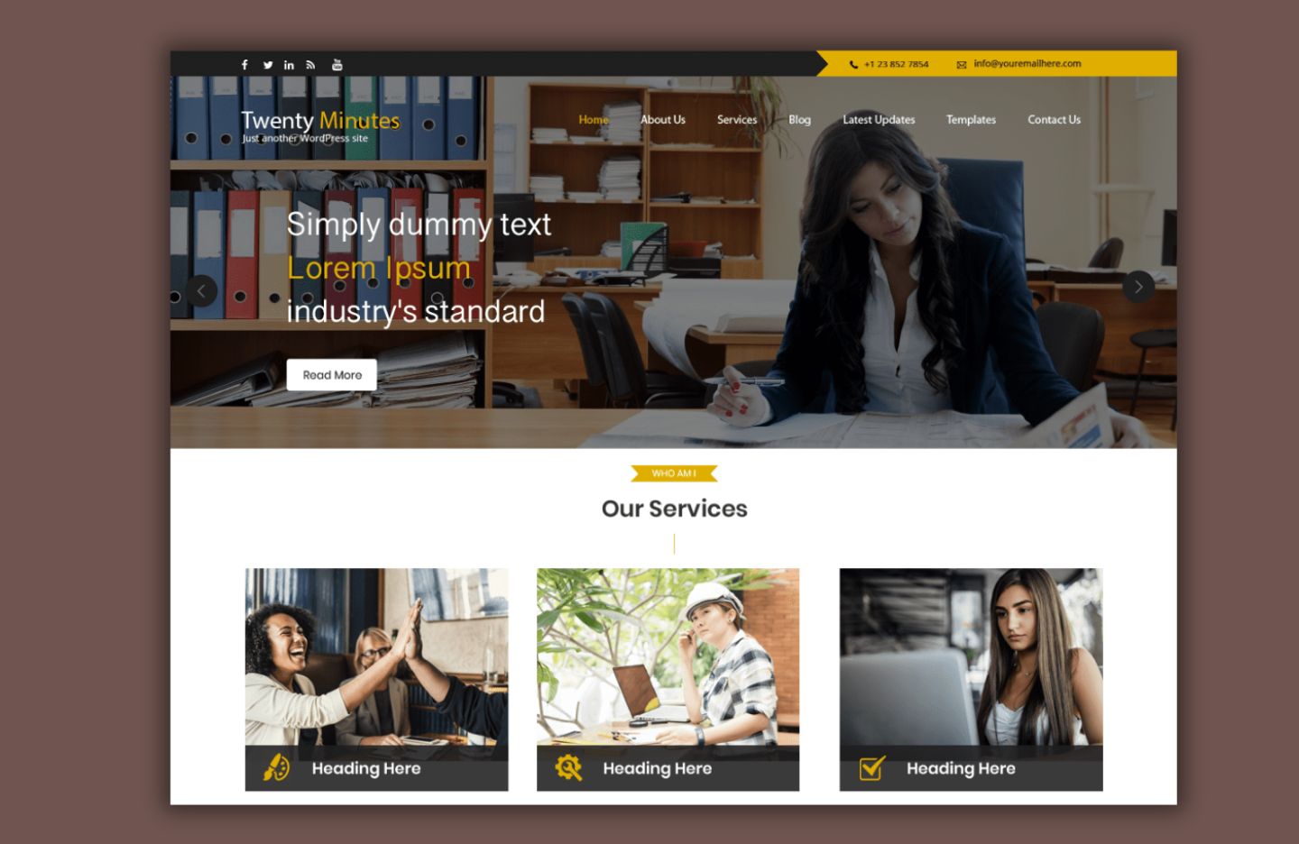 Free Twenty Minutes WordPress Template