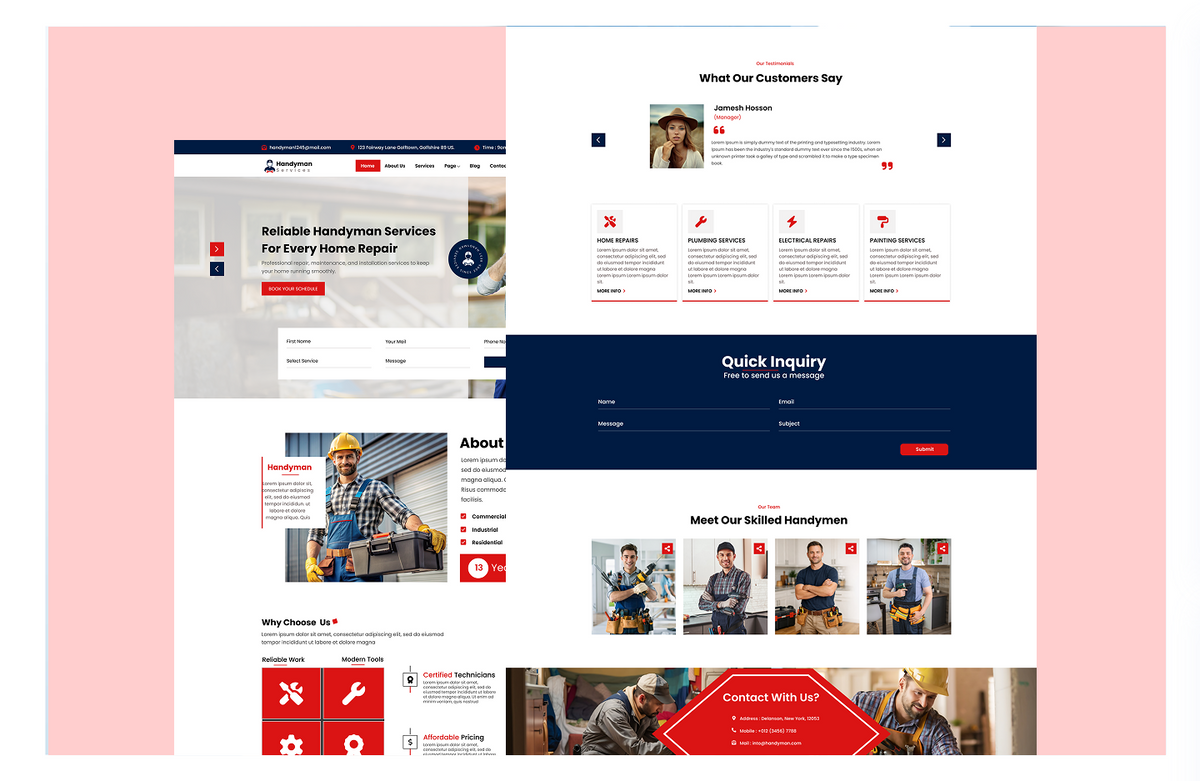 Handyman Services WordPress Theme