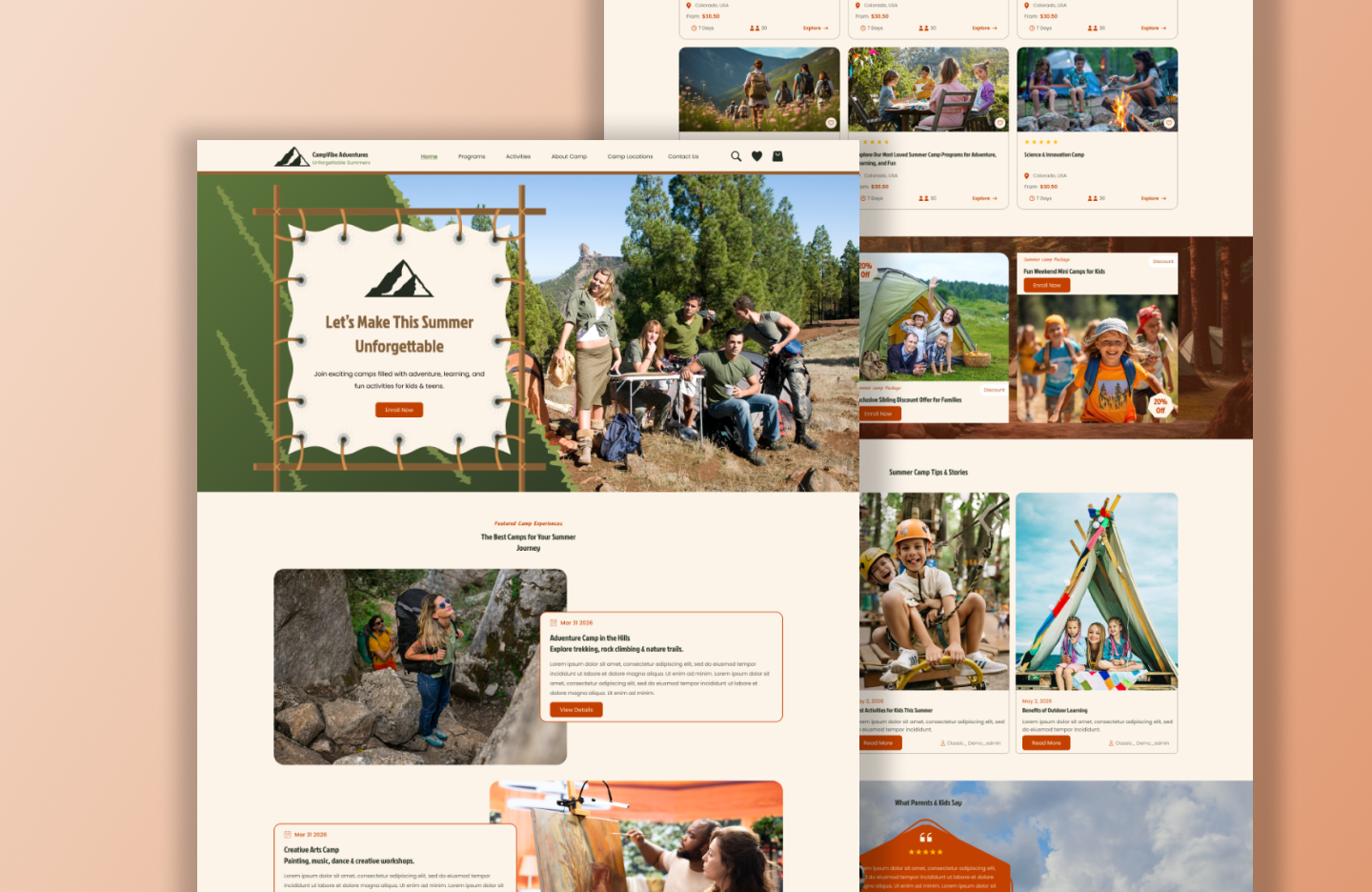 Summer Camp WordPress Theme